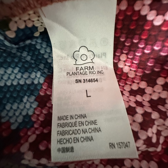 New FARM RIO Beaded Forest Pink Long Sleeve Mini Dress Size Large - Picture 11 of 12